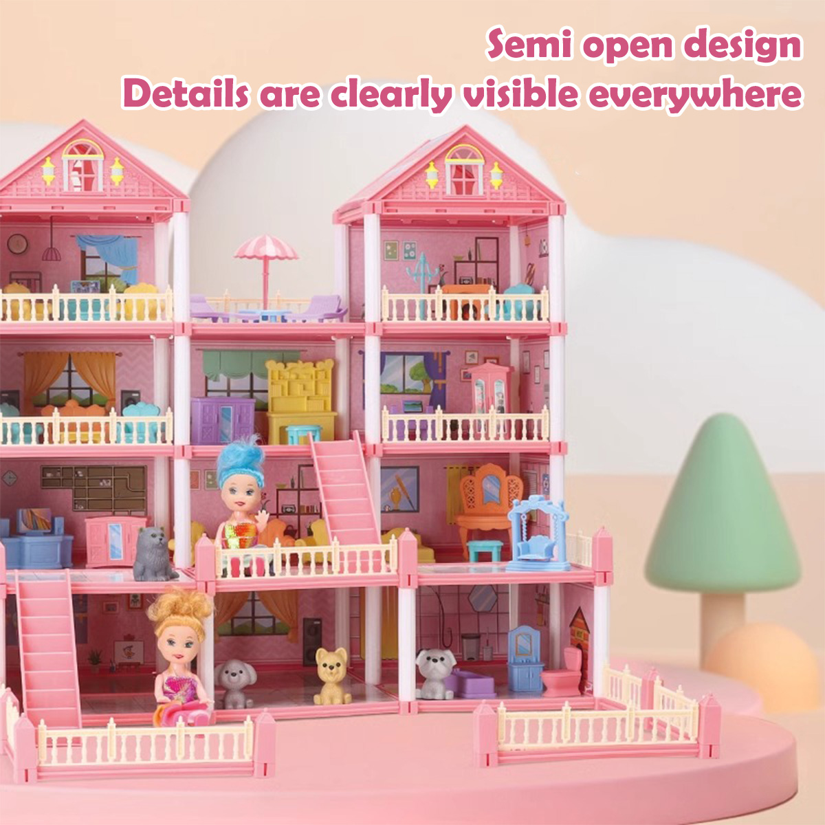 Kız Oyuncak Bebek Evi 3D Monta - Philodendron Pink Princess incelemesi ve fiyatı